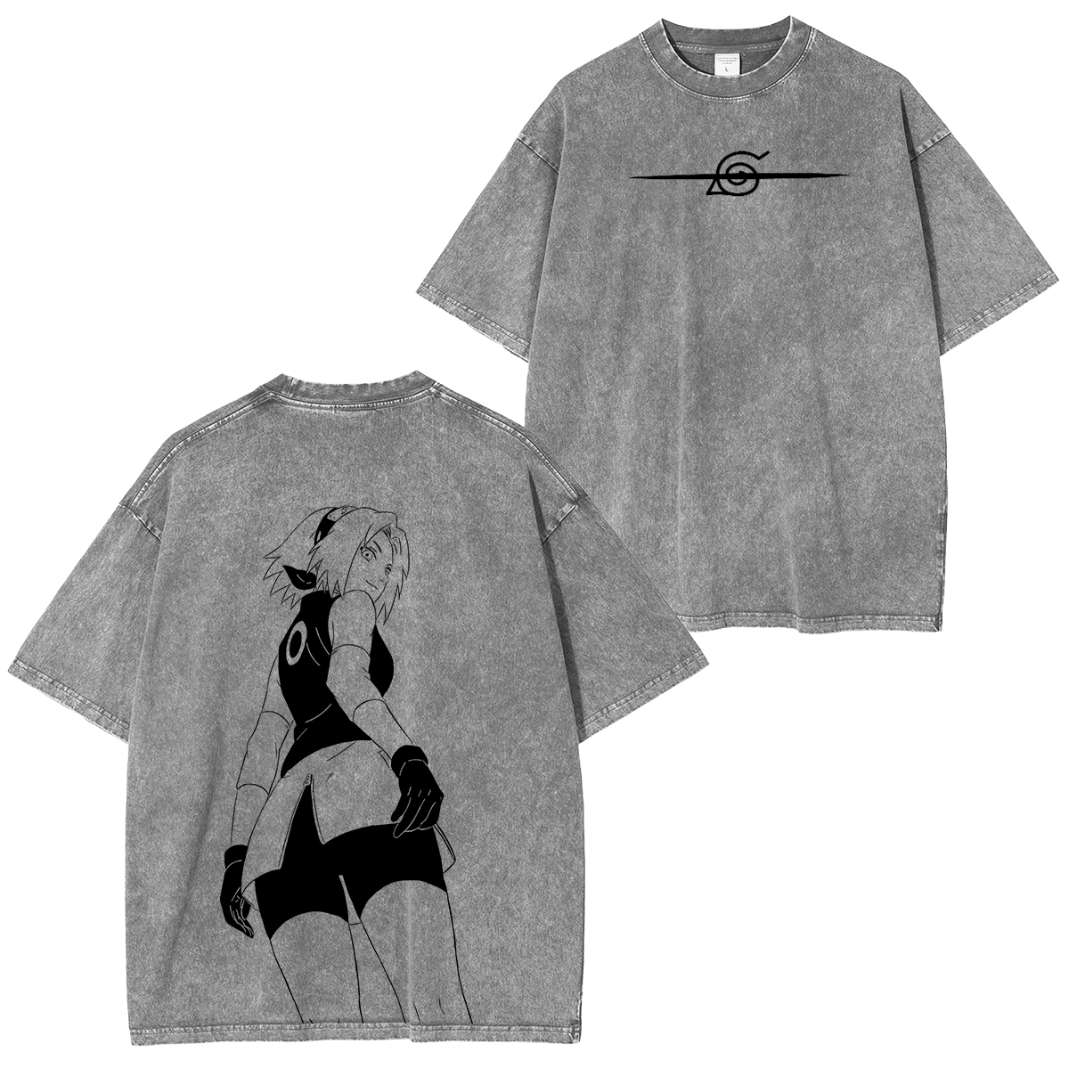 Sakura Haruno �C Naruto Vintage Anime Unisex Washed T-Shirt