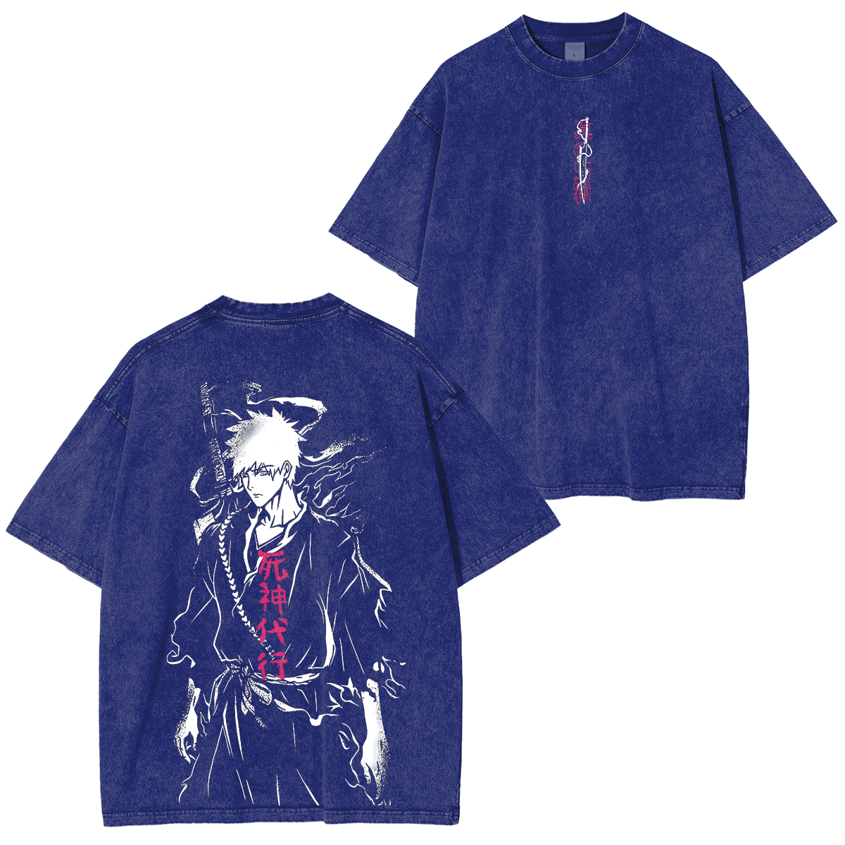 Ichigo Kurosaki Bleach Anime Unisex Washed T-Shirt