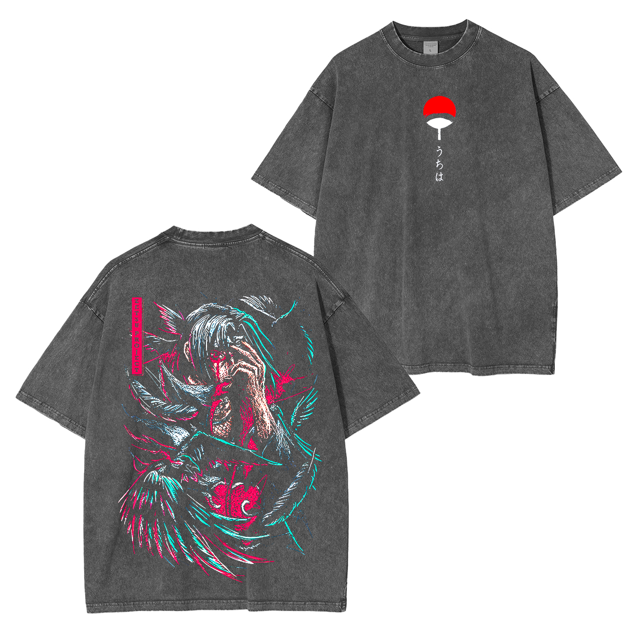 Uchiha Itachi Naruto Anime Unisex Washed T-Shirt