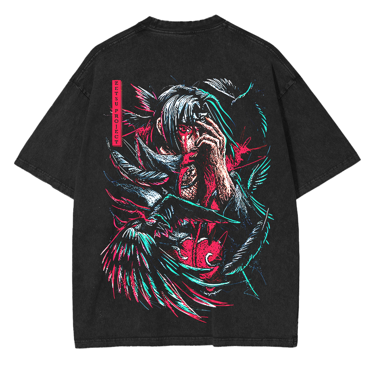 Uchiha Itachi Naruto Anime Unisex Washed T-Shirt