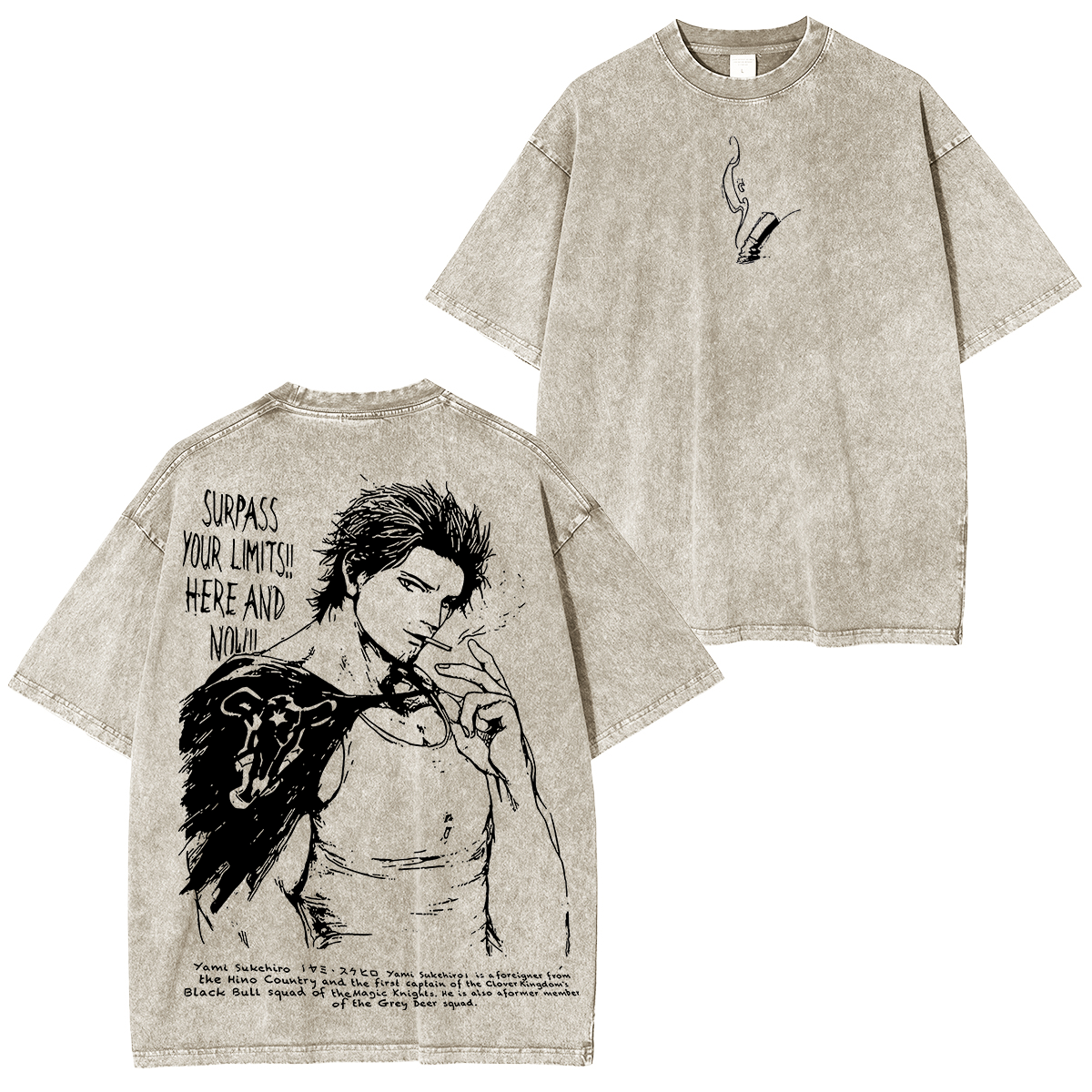 Yami Sukehiro,Black Clover Anime Unisex Washed T-Shirt