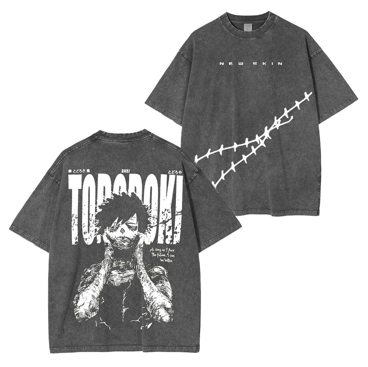 Shoto Todoroki,My Hero Academia Anime Unisex Washed T-Shirt