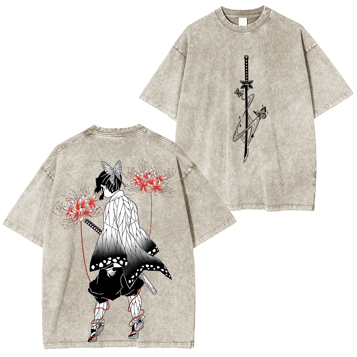 Shinobu Kocho, Demon slayer Anime Unisex Washed T-Shirt