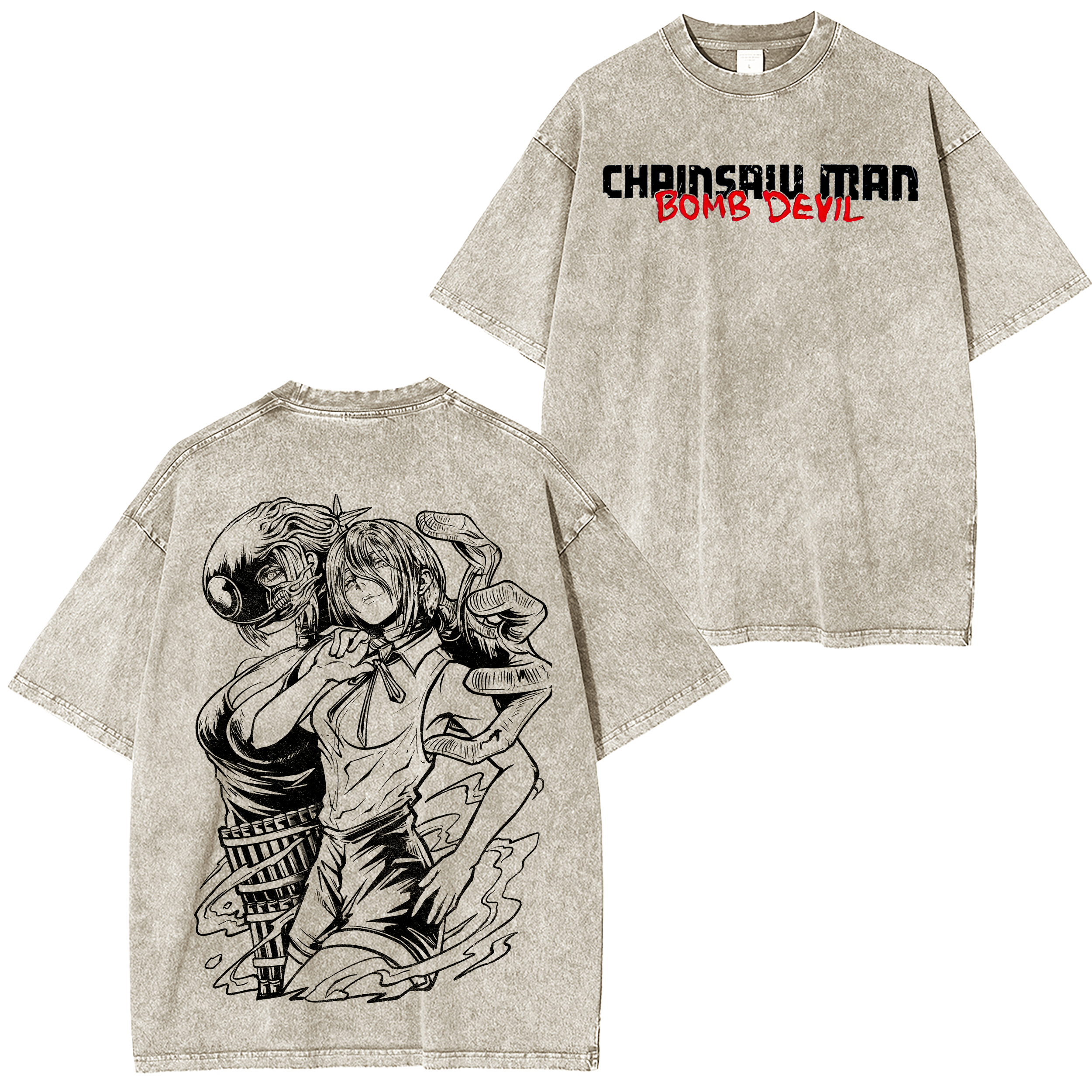 Limited Edition Reze Bomb Devil Chainsaw Man Anime Washed T-shirt/Crewneck/Hoodie