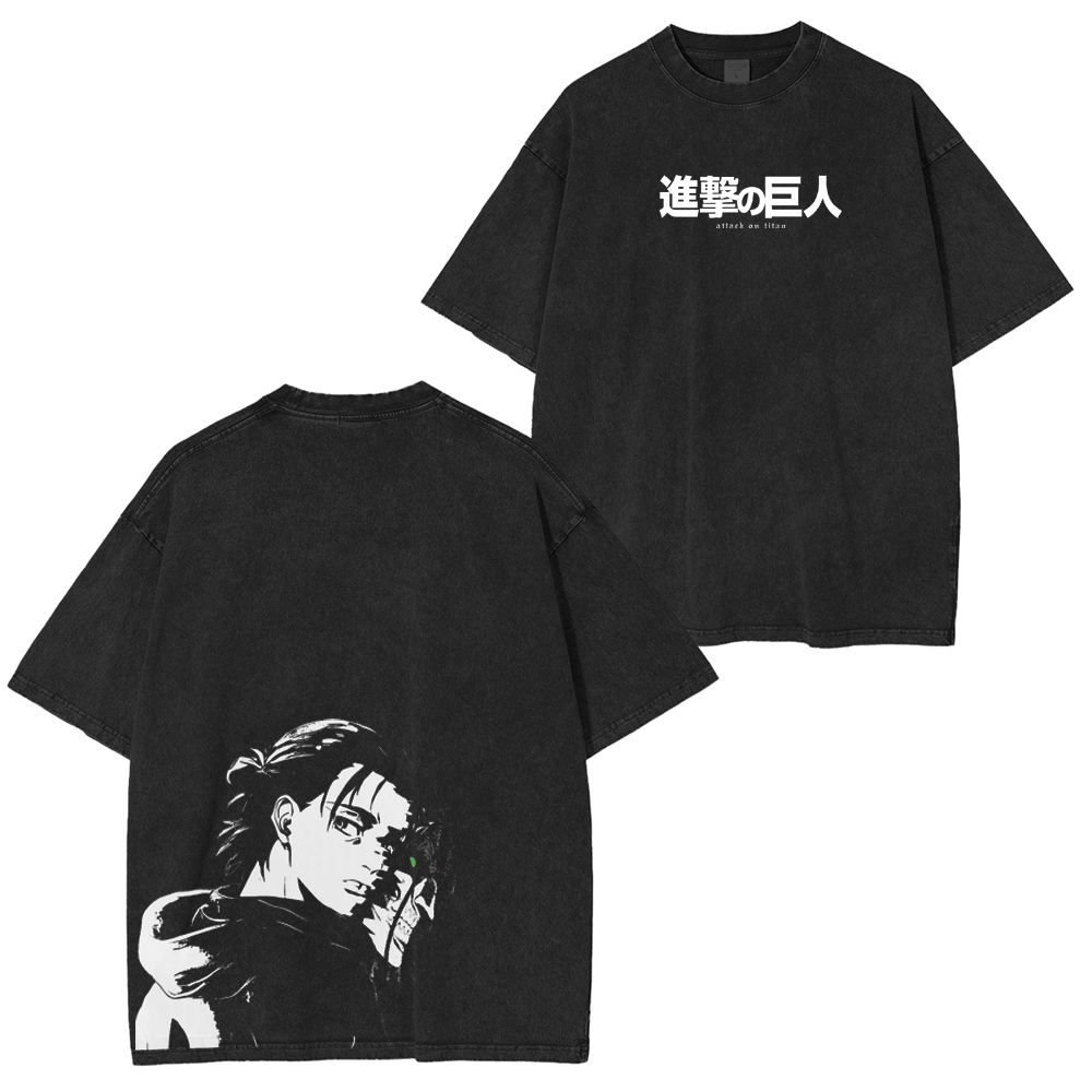 Eren Yeager Attack On Titan Washed Unisex T-Shirt