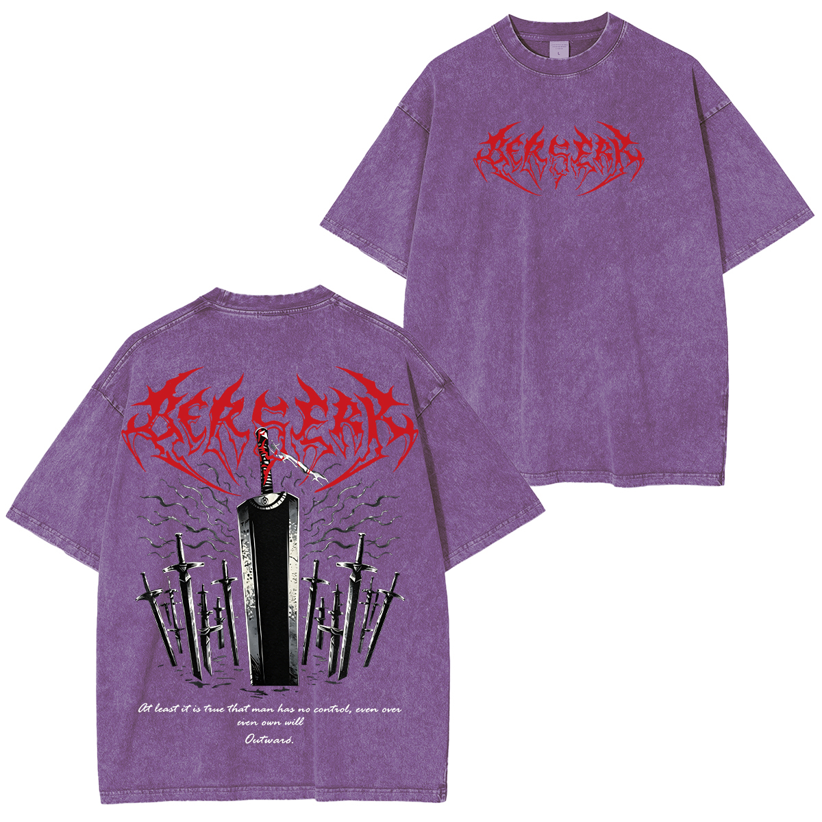 Berserk Guts Washed T-shirt/Crewneck/Hoodie