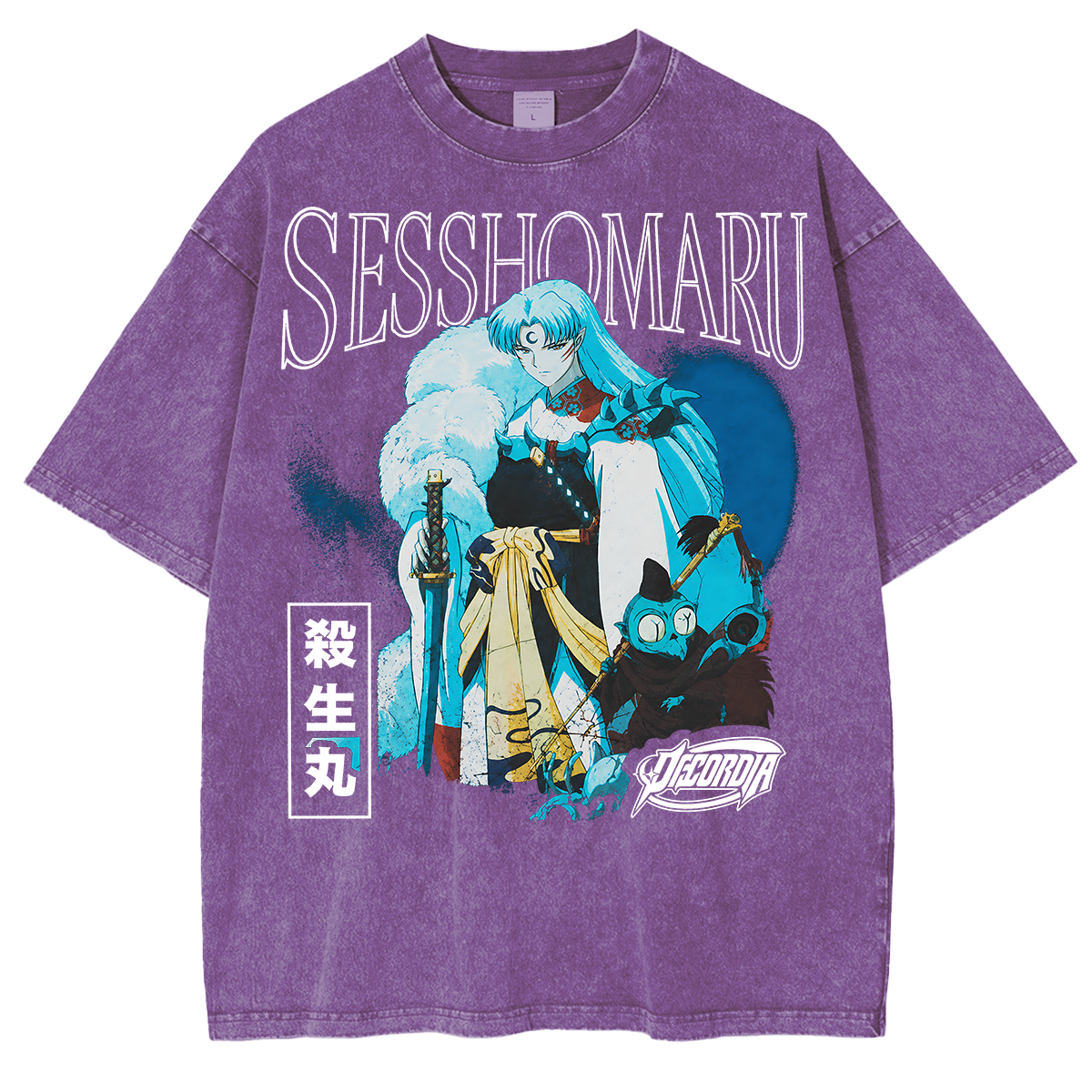 Inuyasha Sesshomaru Vintage Unisex Washed T-Shirt