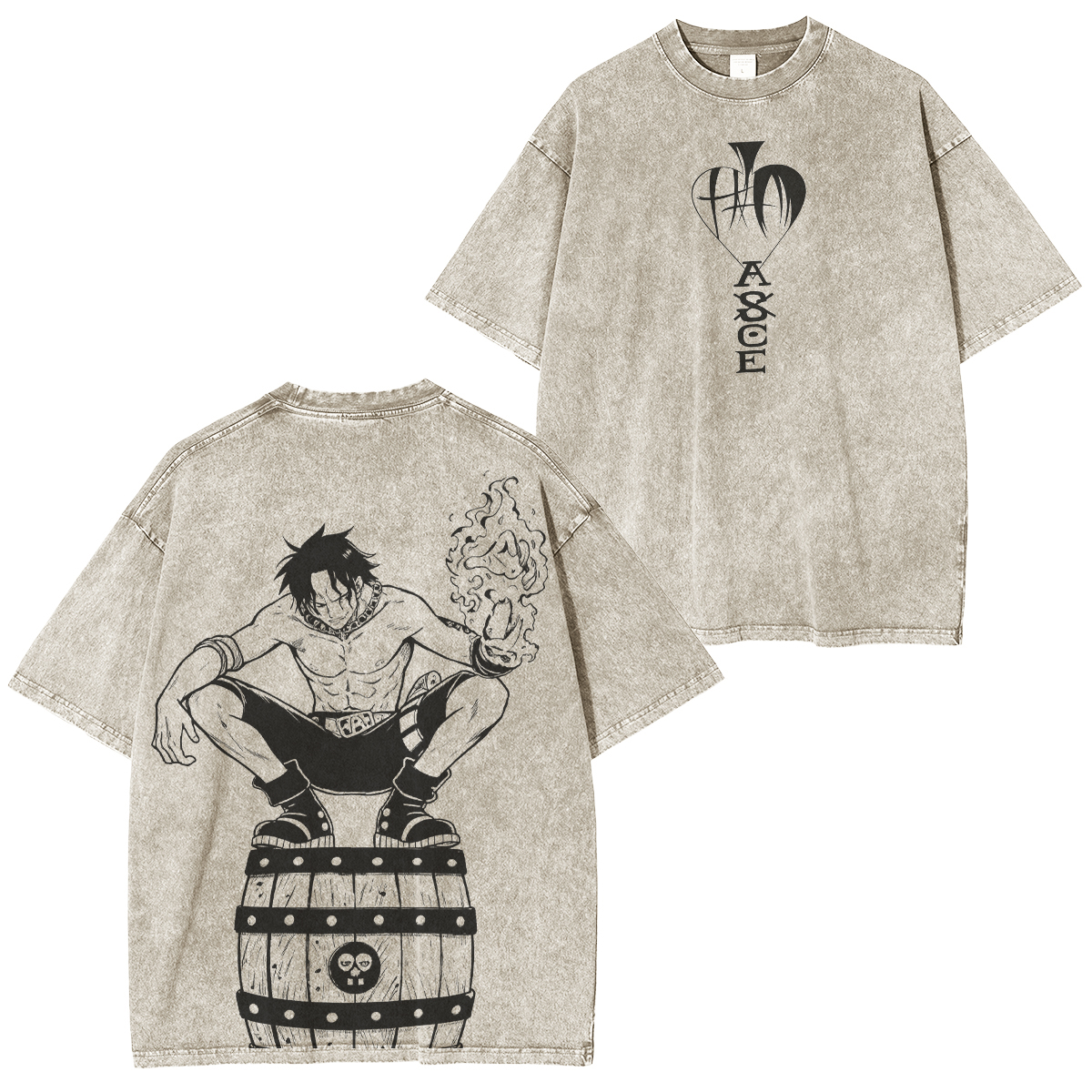 One Piece : Portgas D. Ace OP Washed T-shirt