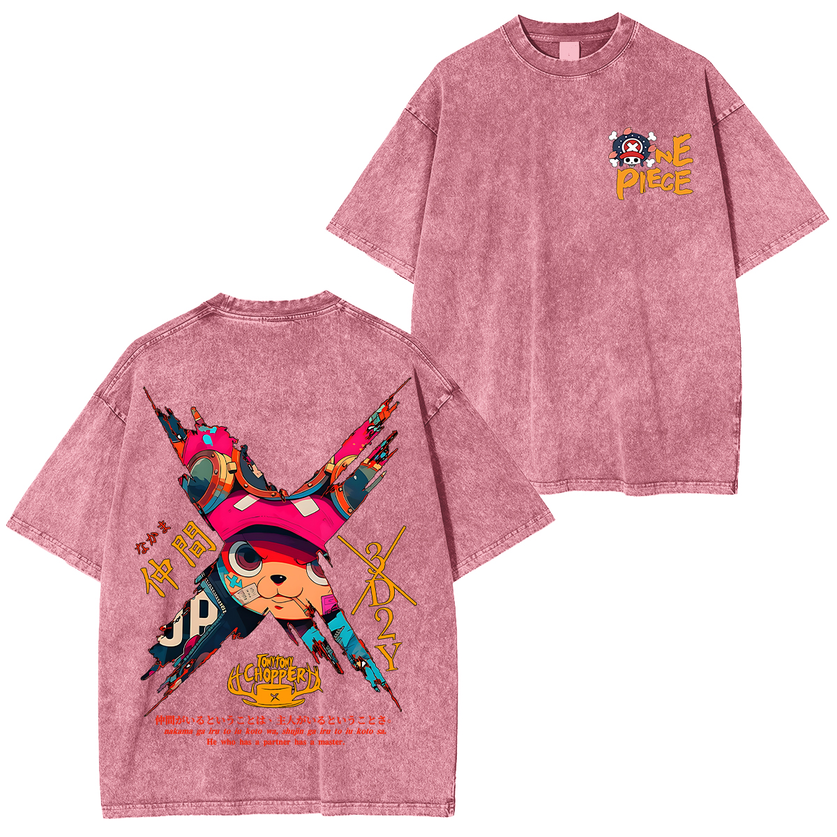 Tony Tony Chopper One Piece Anime Unisex Washed T-Shirt/HOODIE