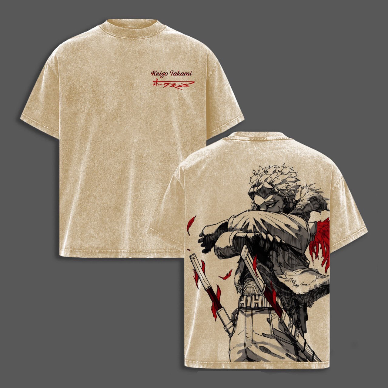 My Hero Academia: Hawks Vintage washed T-shirt/Crewneck/Hoodie