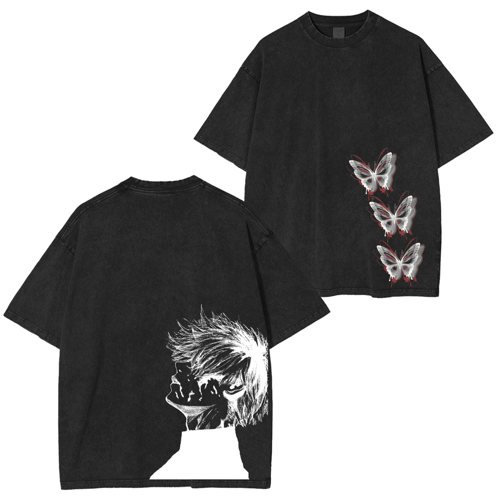 Retro Vintage Ken Kaneki Tokyo Ghoul Anime Unisex Washed T-Shirt