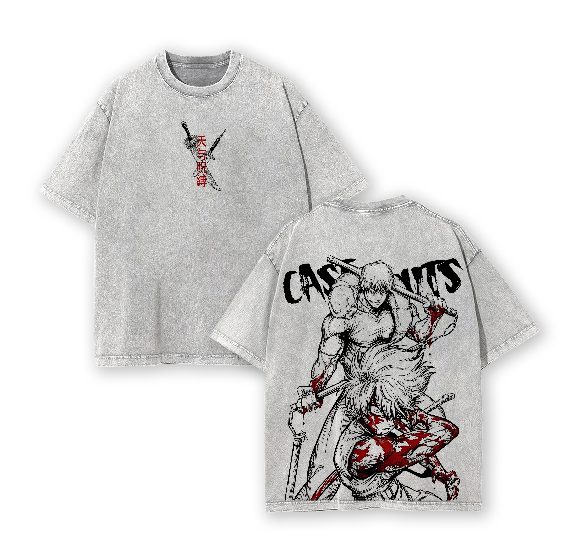 Maki Zenin x Toji Fushiguro,Jujutsu Kaisen Vintage Oversized T-shirt/Crewneck/Hoodie