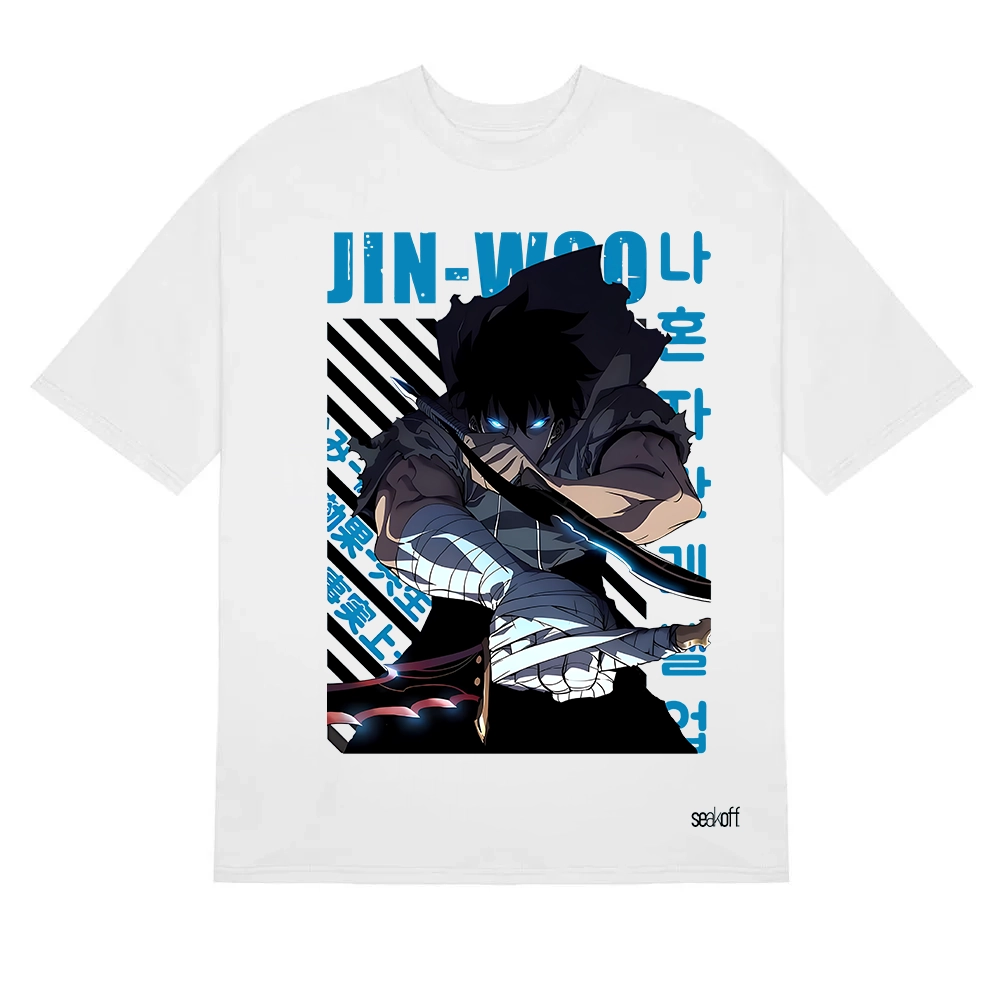 Solo Leveling Jin-Woo T-Shirt - Dynamic Anime Graphic Design