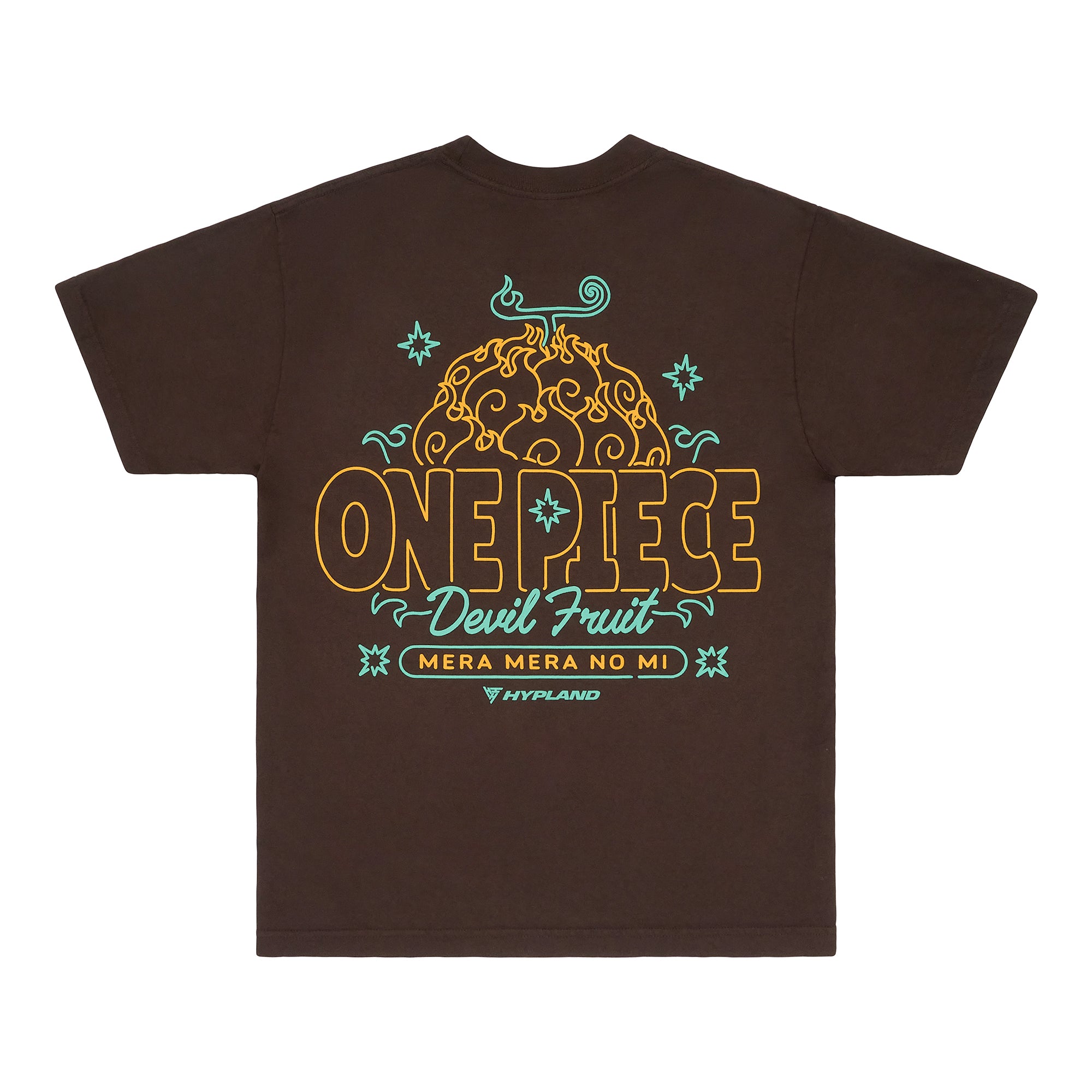 ONE PIECE NEON FLAME SHIRT (CHOCOLATE)