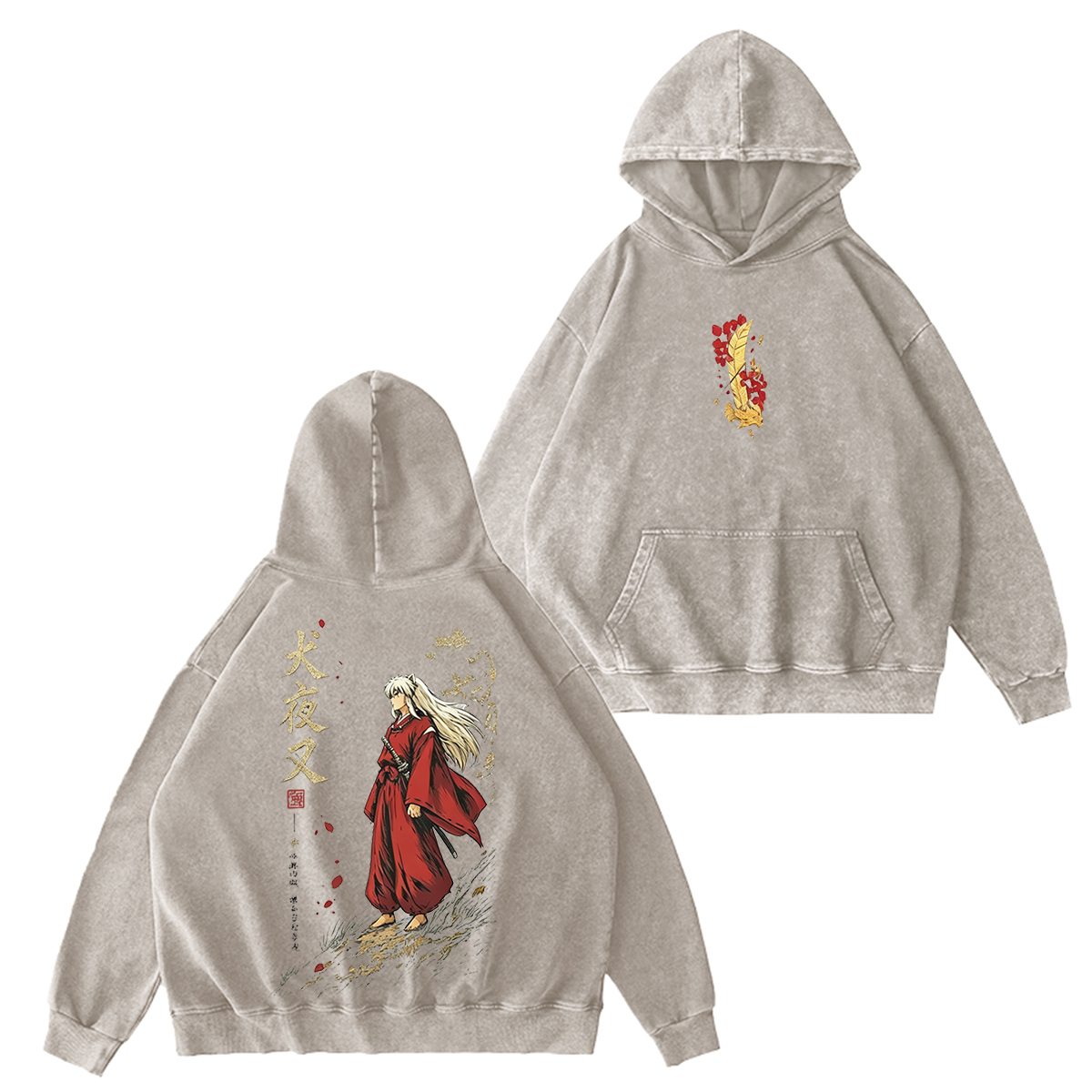 Inuyasha Vintage Unisex  Washed T-Shirt