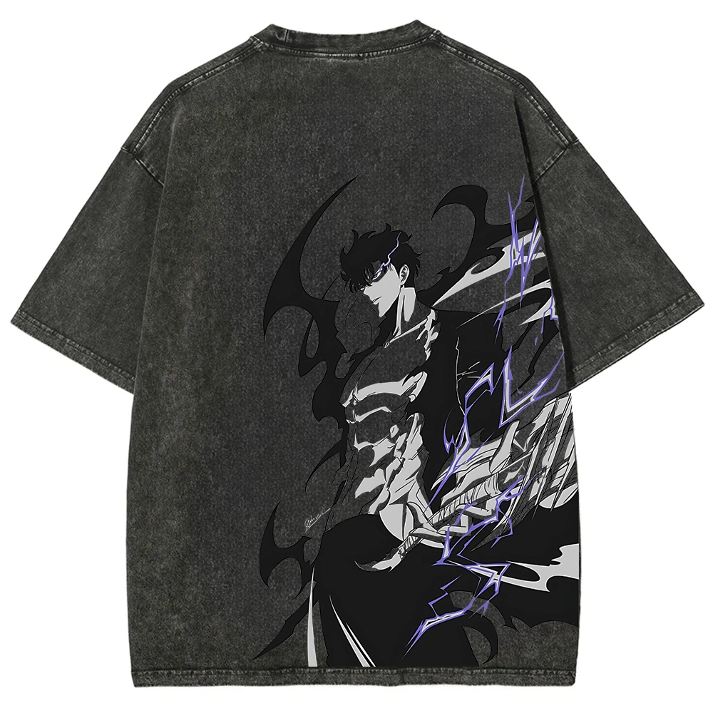 solo leveling Unisex Fit Washed T-Shirt 2501009739