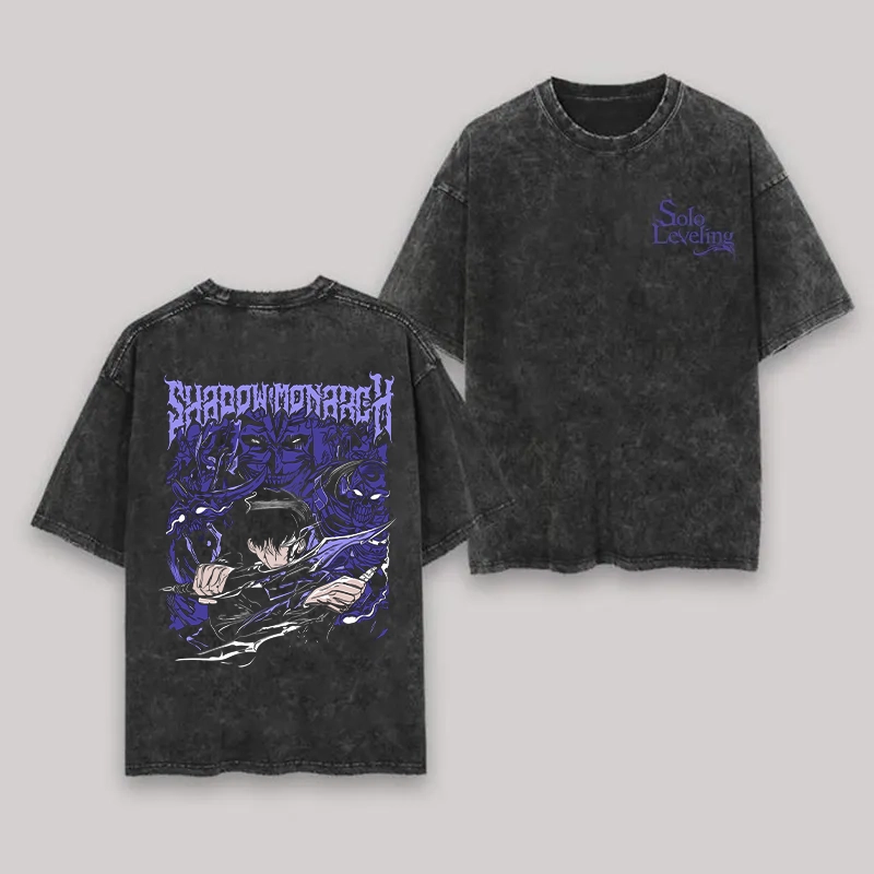 Shadow Monarch Printed Unisex Washed T-Shirt