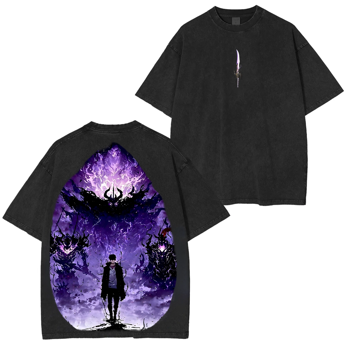 Kimetsu Vintage Washed Oversized T-Shirt