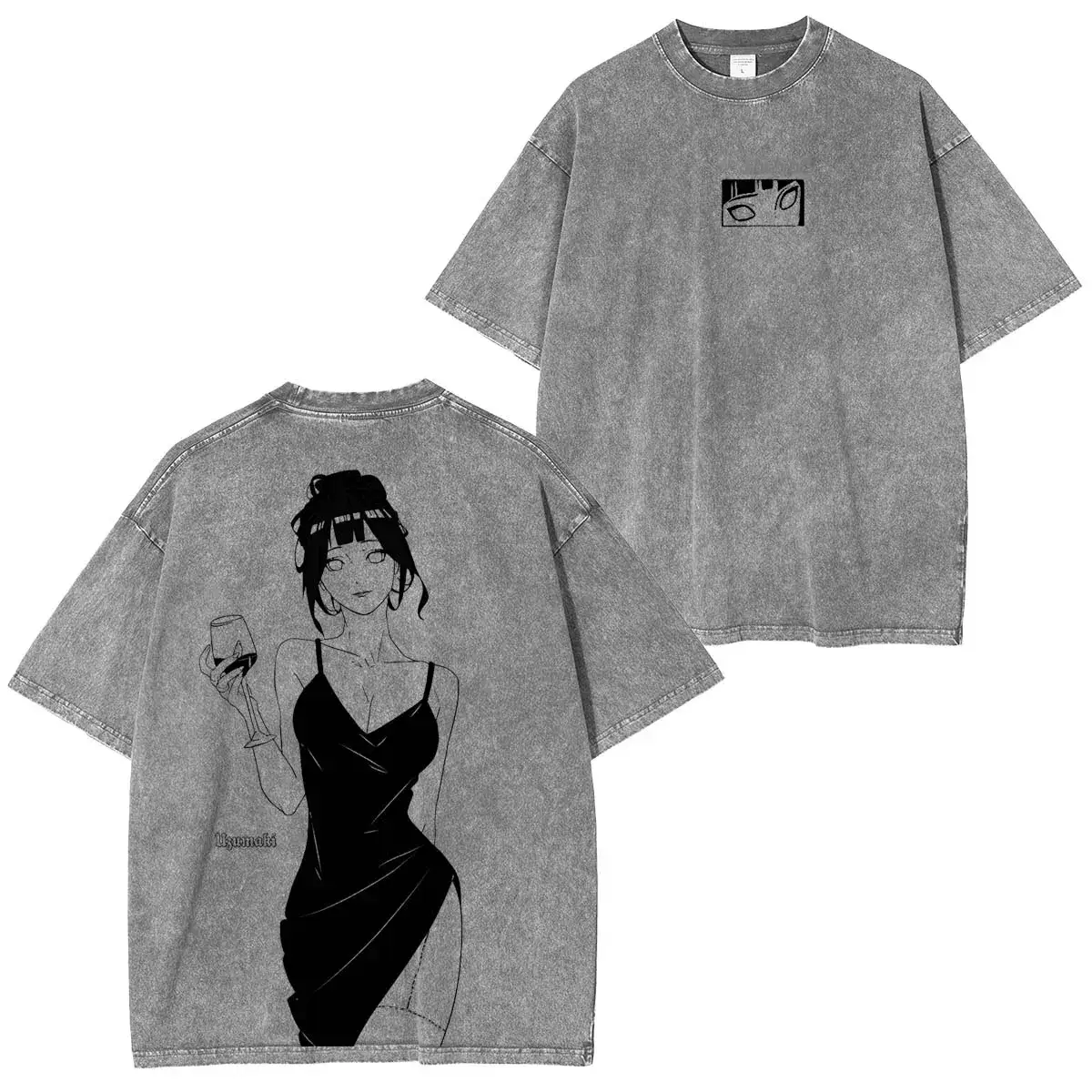 Naruto Anime Double Printed Vintage Washed Tee