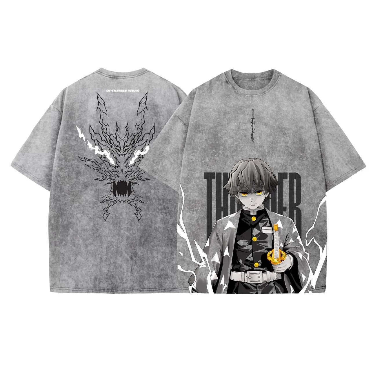 Zenitsu Demon Slayer Unisex Washed T-Shirt
