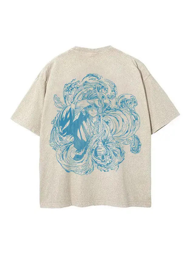 Demon Slayer Anime Unisex Washed T-Shirt