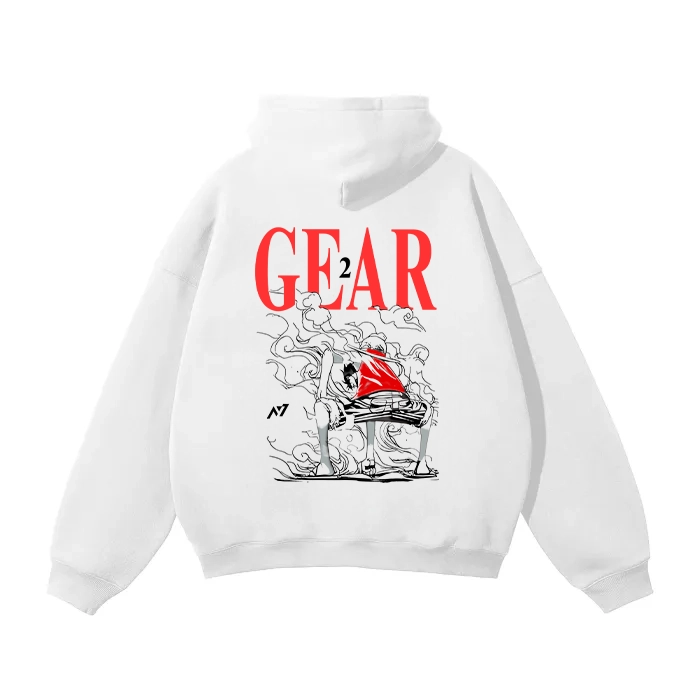 Path of the Pirate King Gear 2 Streetwear Hoodie White