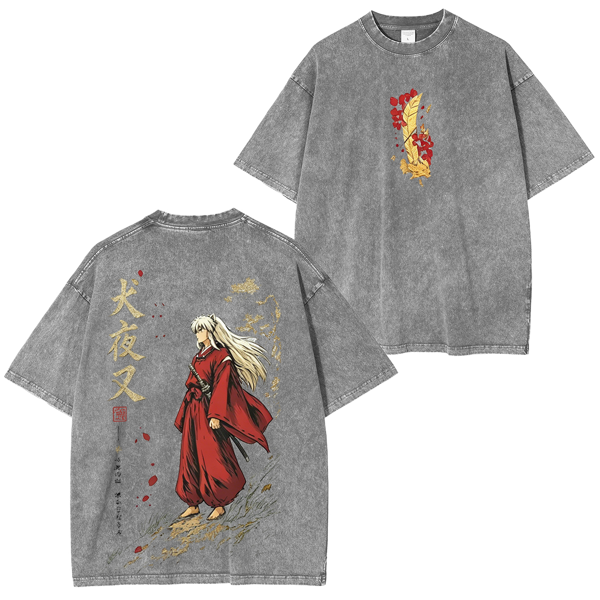 Inuyasha Vintage Unisex  Washed T-Shirt