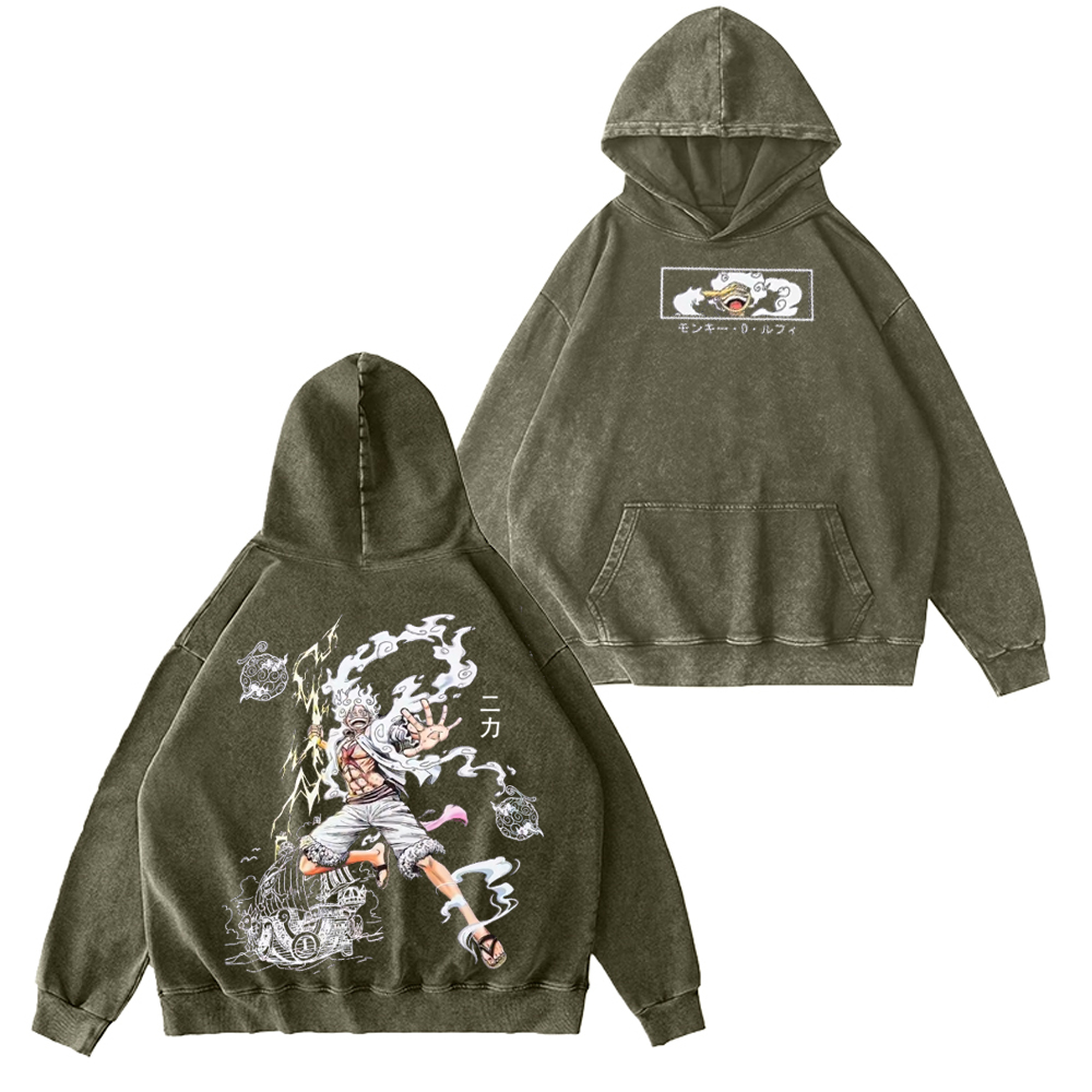 The road to Pirate King starts here Vintage Washed Hooded Sweatshirt