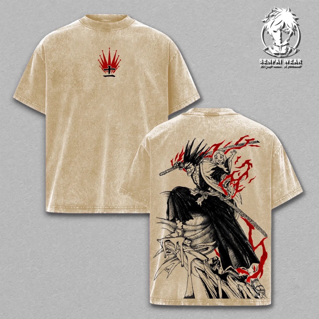 [Copy]Toji Fushiguro Jujutsu Kaisen Vintage  Washed T-shirt/Crewneck/Hoodie