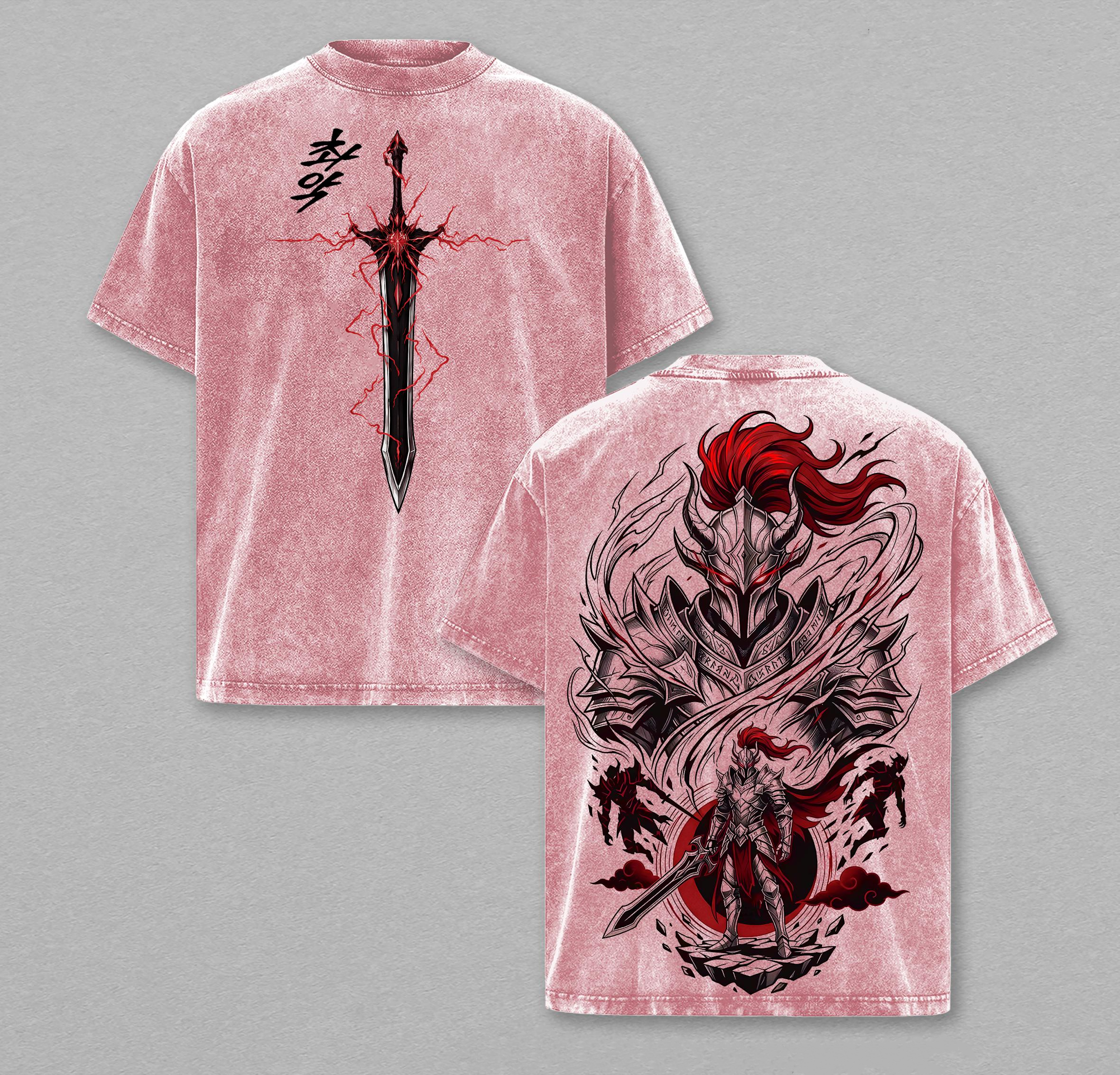 Igris Solo Leveling ARISE Vintage Anime Washed T-shirt/Crewneck/Hoodie