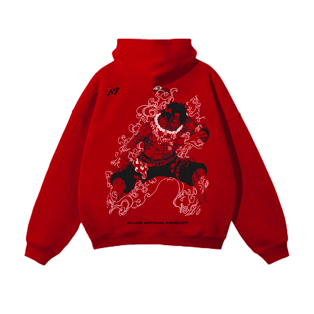 Flame Rogue Streetwear Hoodie Red