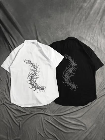 Printed short-sleeved shirt
