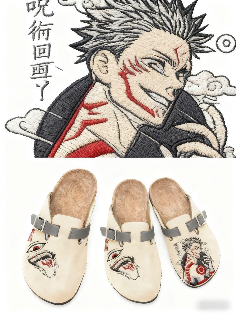 Jujutsu Kaisen: Sukuna Unisex Boston Soft Footbed Suede Leather