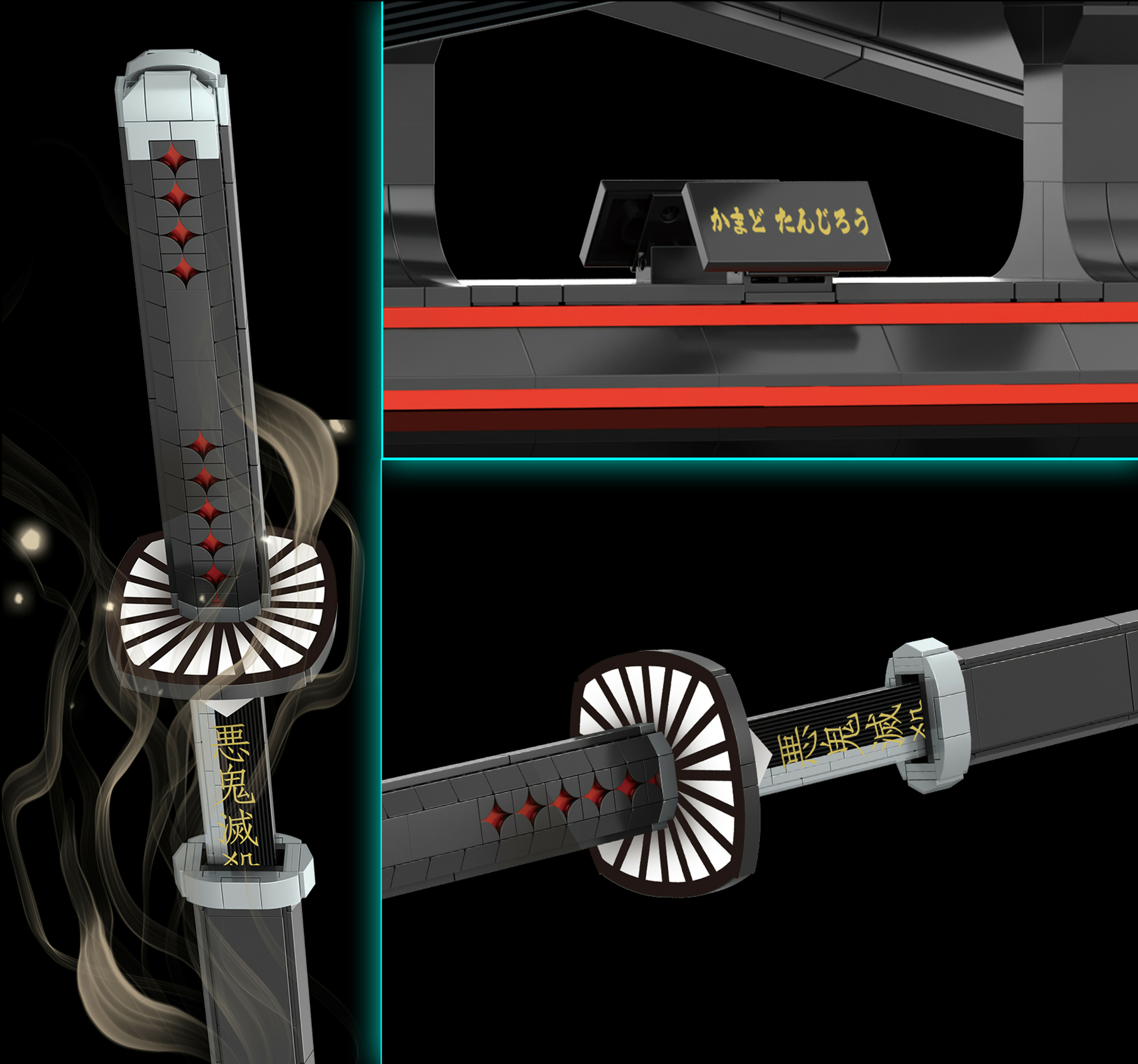 Demon Slayer Tanjiro's Katana - Sword Assembly Set (759 pieces)