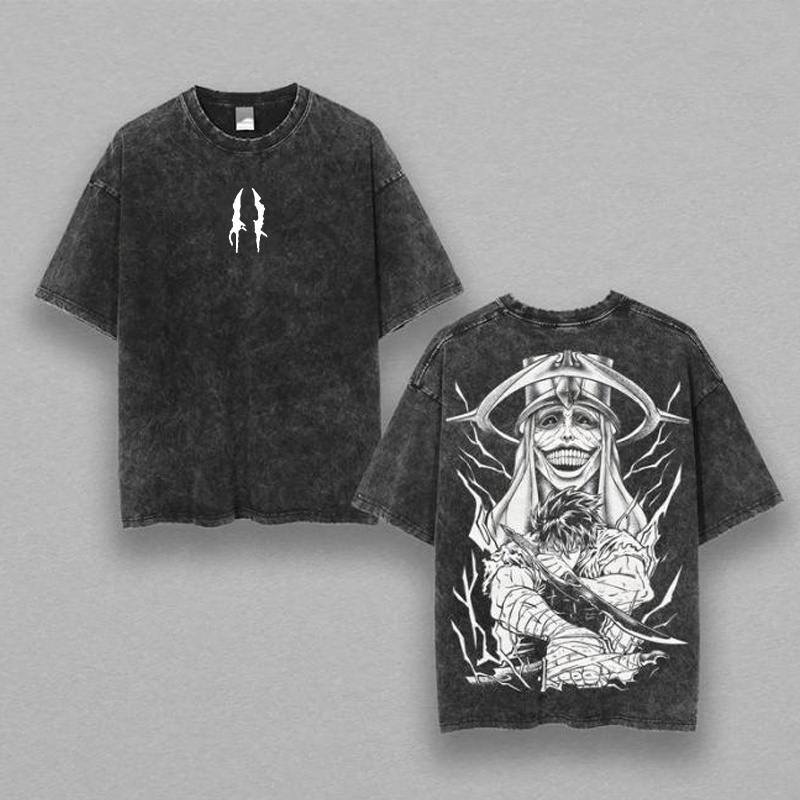 Sung Jin Woo x Solo Leveling Anime Oversize Washed T-Shirt