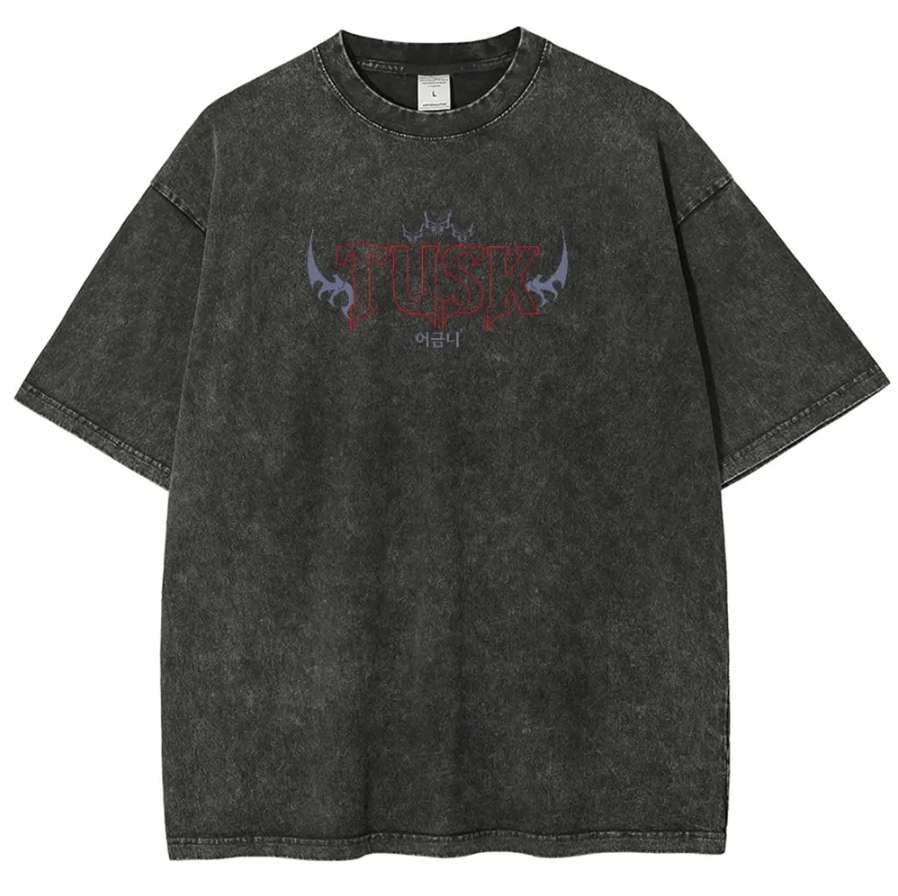 Tusk Printed Unisex Washed T-Shirt
