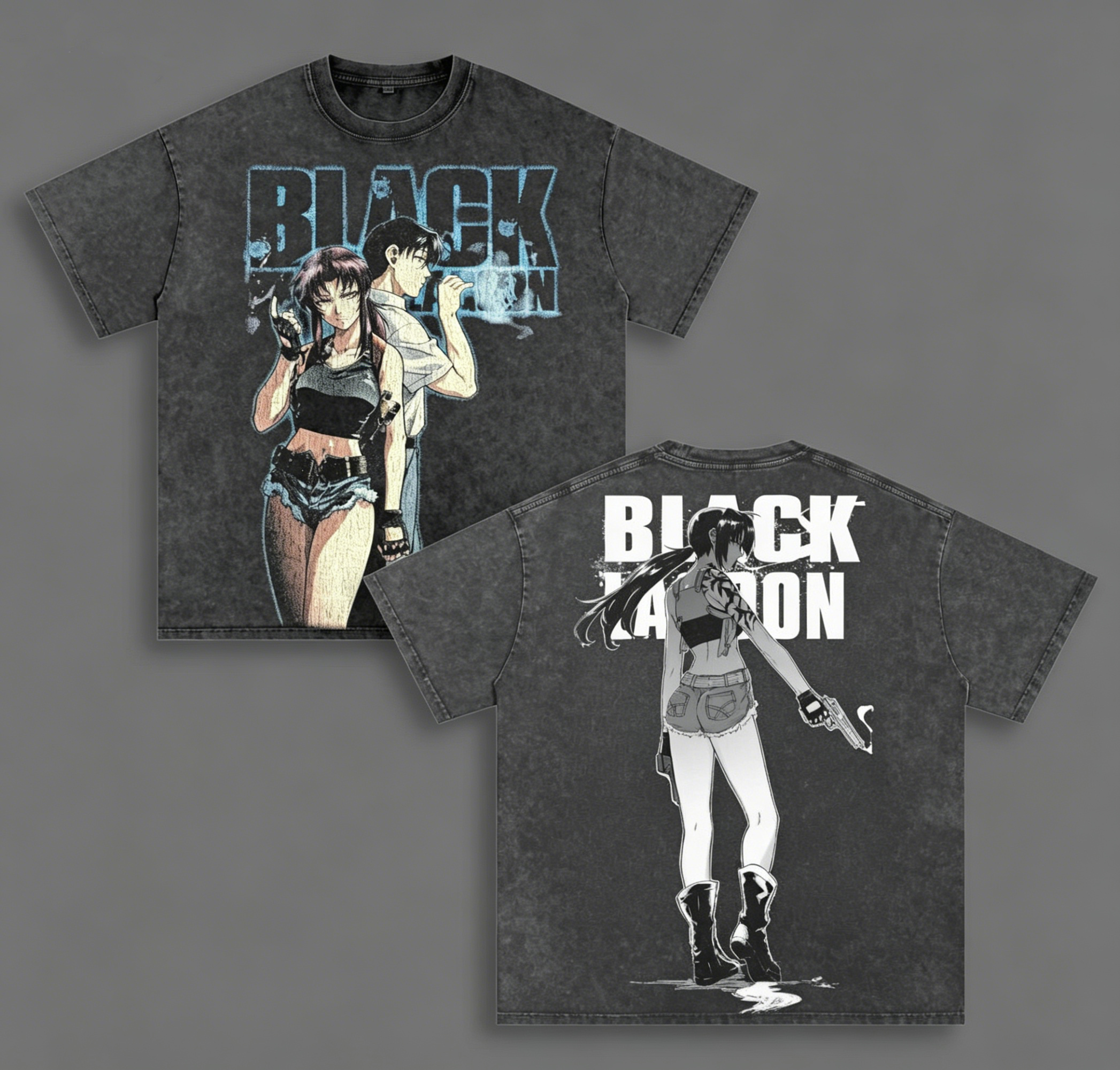 Black Lagoon Anime Washed T-shirt/Crewneck/Hoodie