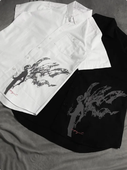 Printed short-sleeved shirt