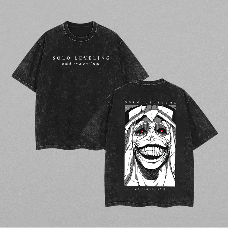 Solo Leveling Printed Unisex Washed T-Shirt