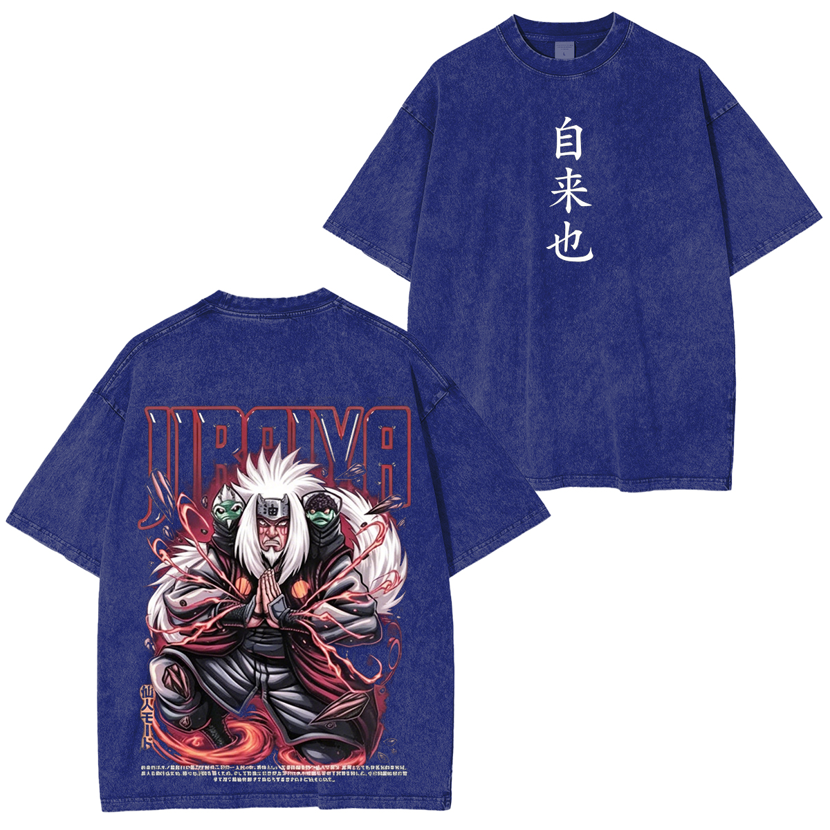 Naruto Jiraiya Anime Washed T-shirt