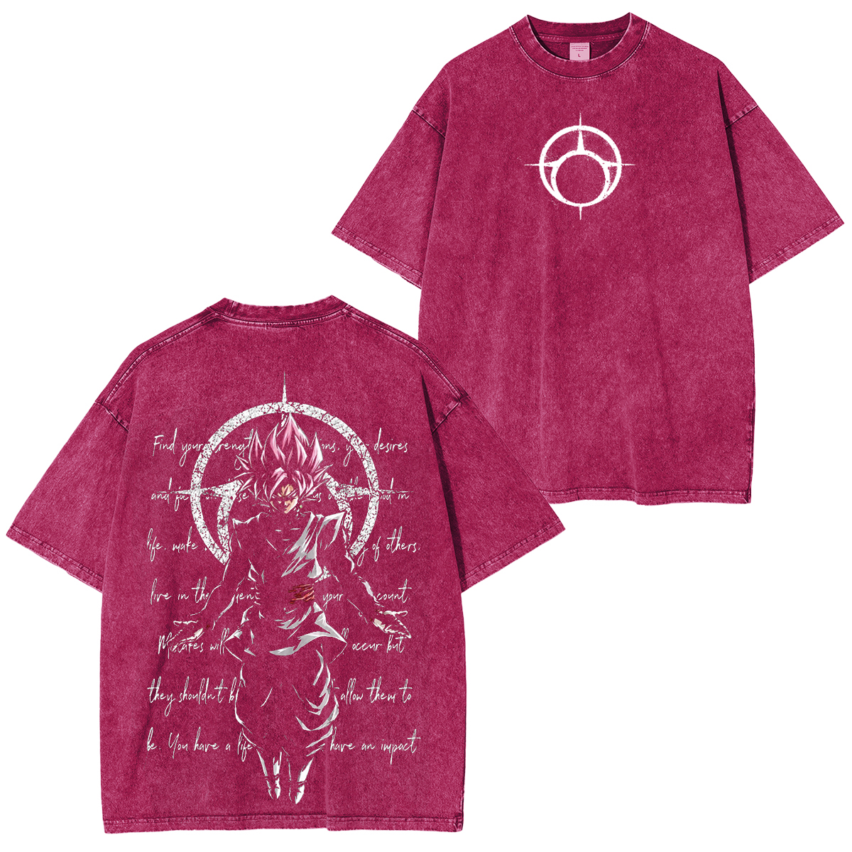 Dragon Ball Super Goku Black (Zamasu) Anime Washed T-shirt/Hoodie