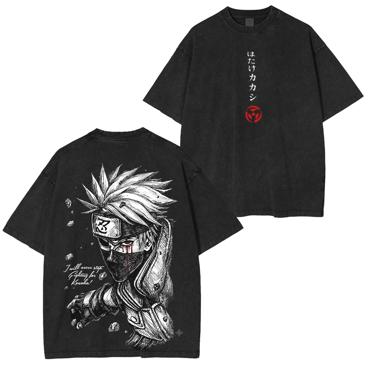 Naruto: Kakashi Vintage washed T-shirt/Crewneck/Hoodie