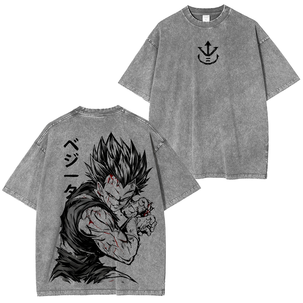  Dragon Ball Z Vegeta Vintage Washed T-shirt/Crewneck/Hoodie