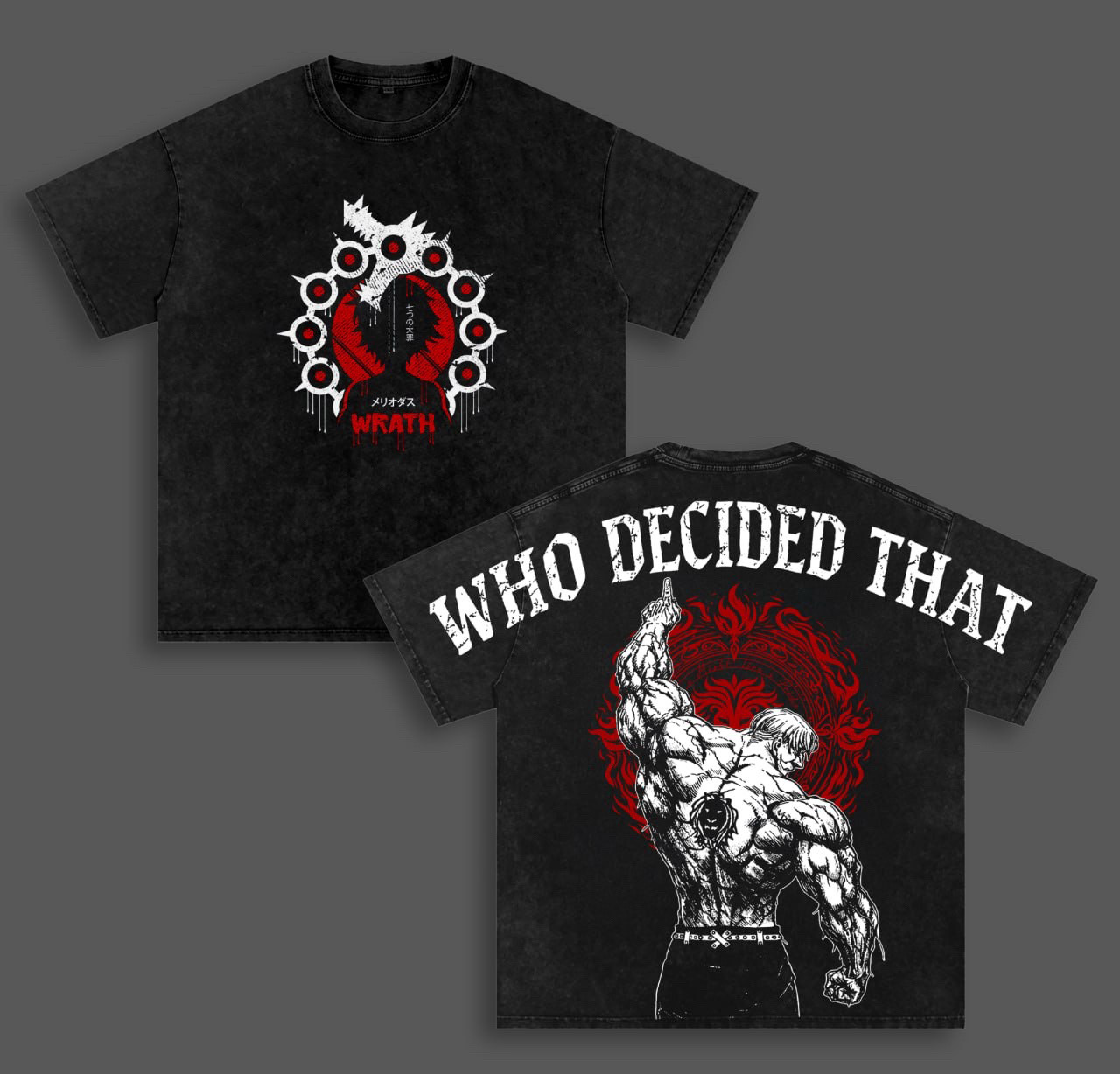Seven Deadly Sins Vintage washed T-shirt/Crewneck/Hoodie