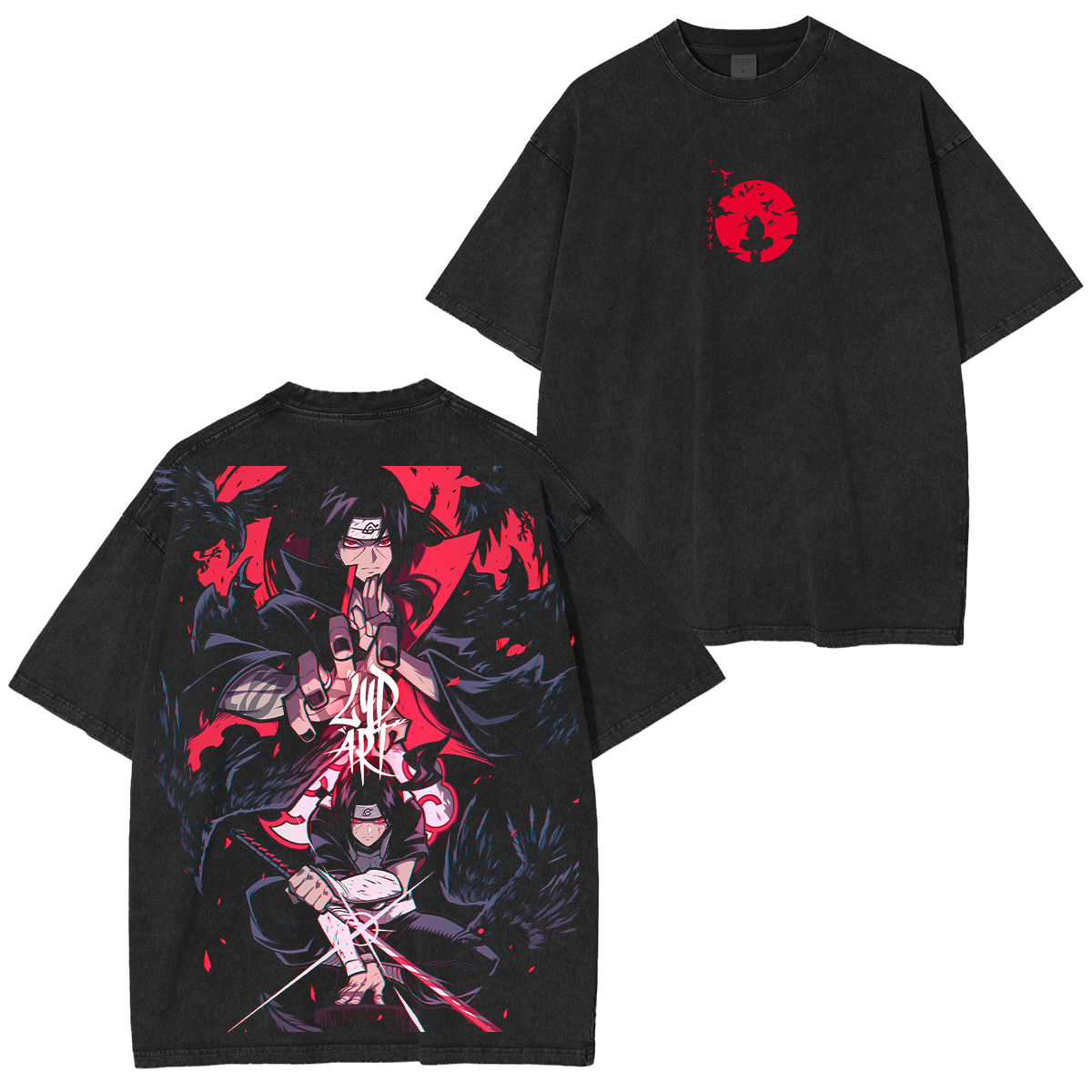  Itachi Uchiha Unisex Washed T-Shirt