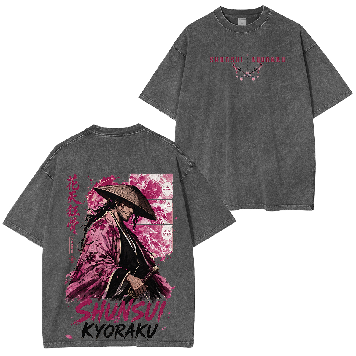 BLEACH Shunsui Kyōraku Vintage washed T-shirt/Crewneck/Hoodie