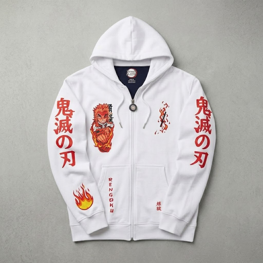 Demon Slayer: Kimetsu no Yaiba Pure Cotton Zip-Up Hoodie Jacket