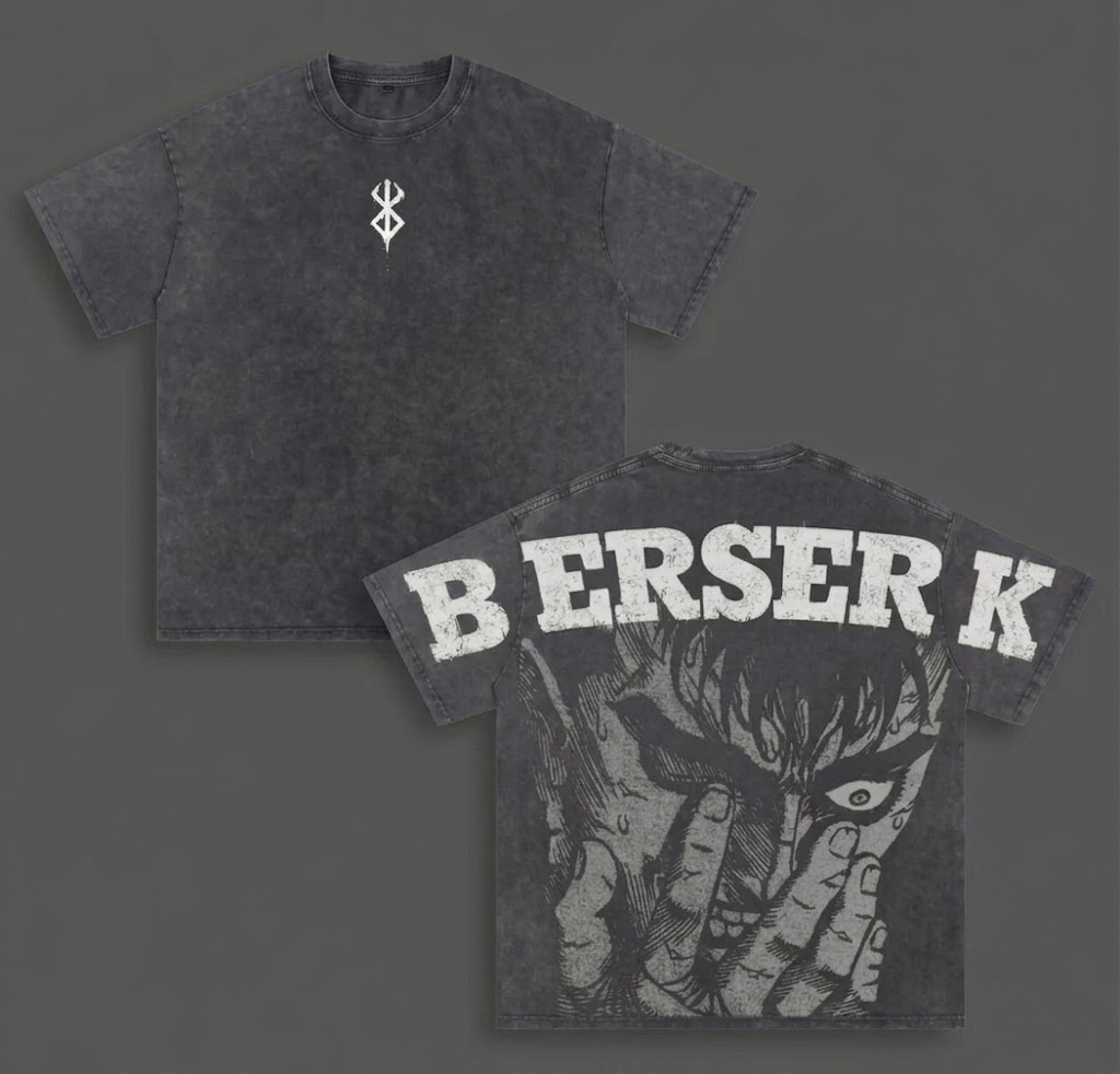 Berserk Guts Black Swordsman Vintage washed T-shirt/Crewneck/Hoodie