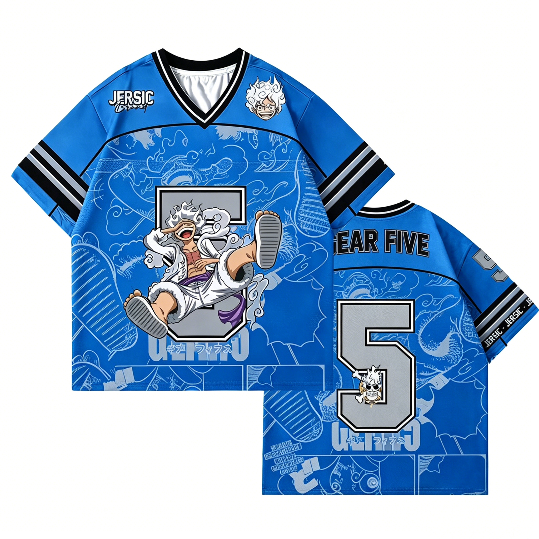 One Piece Luffy Gear5 Anime Football Jersey
