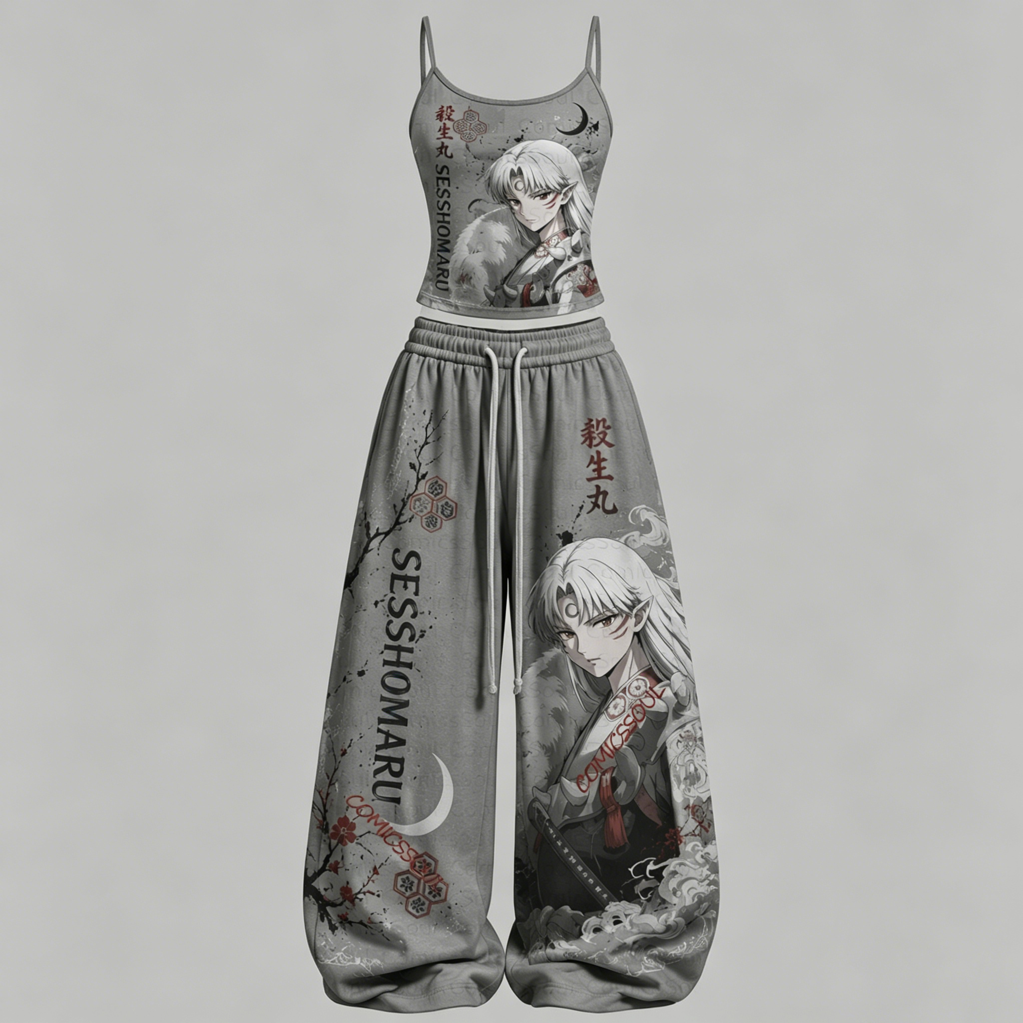 Inuyasha Top & Elasticated Trousers Two-Piece Set